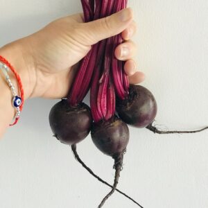 Vibrant beet and pear juice