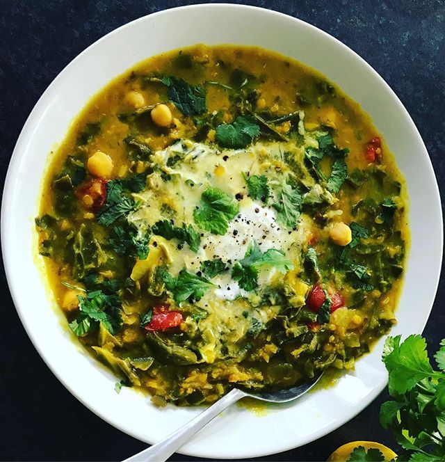 Lemon kale soup